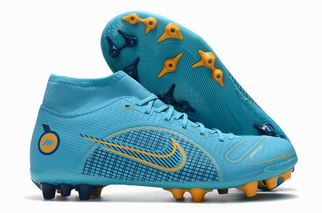 Nike Vapor 14 Academy AG Men's Football Shoes Blue Yellow-7 - Click Image to Close